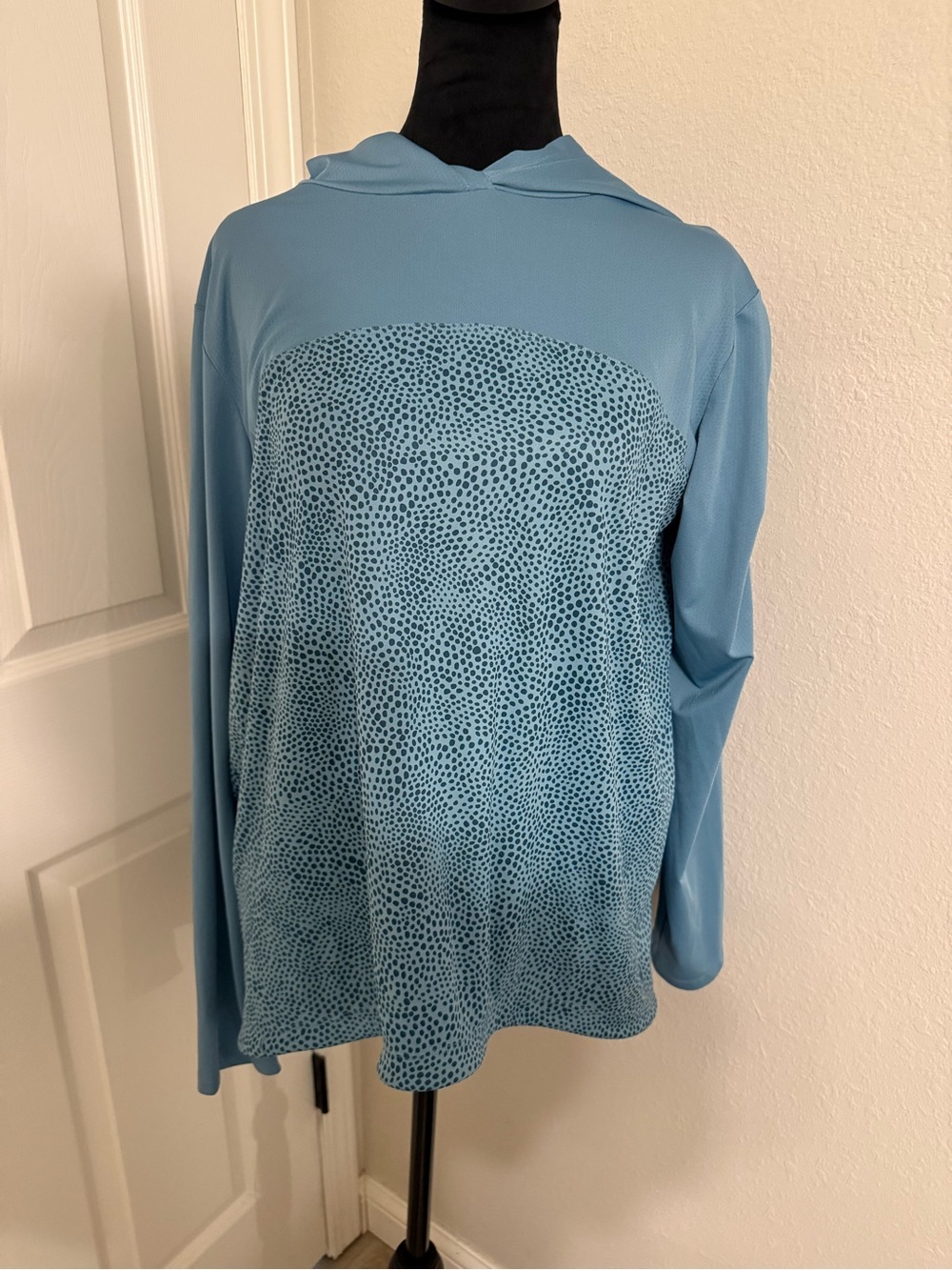Under Armour Light Blue Long Sleeve Hooded Performance Tee